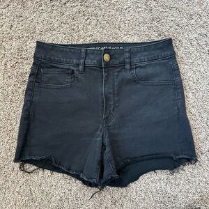 AE Black Jean Shorts